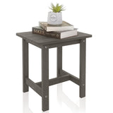 Meluvici Outdoor Side Table, Small Adirondack Side Table for Adirondack Chair - Indoor Outdoor End Table - HDPS (Grey)