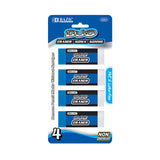 BAZIC Erasers, TwoTone Vinyl Eraser, Latex Free, Large Size Block Erasers for Art Drawing School Office Teachers (4/Pack), 1Pa