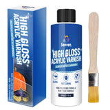 Gloss Varnish for Acrylic Painting, Artist's Acrylic Varnish Kit, Non-Yellowing, Non-Toxic, Anti-Crazing, High Gloss Finish for