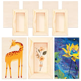 FSWCCK 10 Pack 3 x 5 inch Wood Panel Boards, Unfinished Wood Canvas Panels for Crafts, Painting Canvas, DIY Art Projects, Pourin