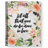 Gotcha Covered Notebooks Softcover Done In Love 8.5 X 11 Religious Spiral Notebook/Journal, 120 College Ruled Pages, Durable G
