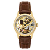 Earnshaw Bauer Machanical Skeleton Analog Gold Dial Men'S Watch-Es-8049-02