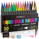 GOTIDEAL Chalk Markers,Fine Tip Liquid Chalk Markers for Blackboard Chalkboard Calendar Glass Neon Pens, Washable Window markers