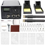Professional Wood Burning Kit, Wandart 60W Wood Burning Tool Pyrography Kit with Dual Wood Burner 20 Woodburning Wire Nibs Tips