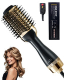 4-in-1 Hair Dryer Brush, Ionic Ceramic Titanium Hot Air Styler with ALCI Safety Plug, 3 Heat Settings for Frizz-Free Blowouts, S