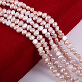 2 Strands Natural Pearl, Natural Freshwater Cultured Pearls 3-4 mm Beads Punch Loose Beads for DIY Jewelry Making Necklace Brace