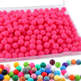 Sunrony 170Pcs 15mm Silicone Beads for Keychain Making, Round Silicone Beads for Pens and Necklace Bracelet Crafts Making(Hot Pi