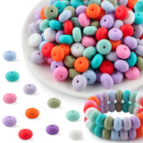 Kovict 200Pcs 14mm Silicone Beads, Abacus Silicone Beads for Necklace Bracelet Keychain Pens Craft(Multicolor mixed10)