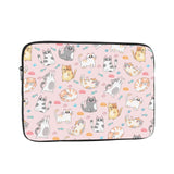 Pink Cat Laptop Sleeve Case for Men Women Waterproof Oxford Cloth Laptop Sleeve Bag Suitable for Most Ipads and Laptops Notebook