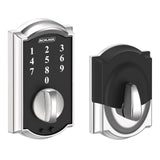 SCHLAGE BE375 CAM 625 Touch Keyless Touchscreen Electronic Deadbolt Lock, Bright Chrome