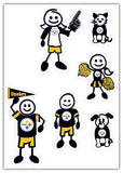 NFL Pittsburgh Steelers Small Family Decal Set