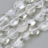 Fashewelry 40pcs Natural Quartz Crystal Stone Beads Nugget Oval Healing Crystal Loose Gemstone Beads 9-12x8-10mm for Jewelry Nec