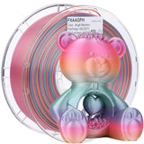 FXAAGFH 1 KG Rainbow 3D Printer Filament 1.75 mm, Silk 3 D PLA Printing Prints Filament +/-0.03mm, 2.2lbs