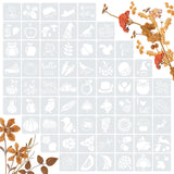 Amrules 65 Pcs Painting Stencils, Autumn Theme Drawing Templates Set for Crafts, Reusable DIY Art Stencil Sets for Wood, Walls,