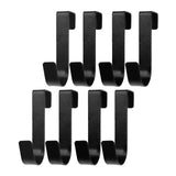 Vicosey Over Cabinet Hook,8 Pieces Over The Door Drawer Cabinet Hook,Black Cabinet Door Hanger,Stainless Steel Kitchen Cabinet H