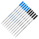 Pen Savings Pen Refills Compatible with Cross Ballpoint Pens, 10 Pack, Broad Point, Smooth Writing, 1.2mm Point (Assorted (5 Bla