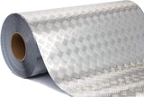 VViViD Metallic Industrial Diamond Plate Chrome Finish Self-Adhesive Vinyl Sheet Roll for Craft & Hobby Application (Silver 6ft