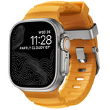 NOMAD Sport Band Rocky Point Sol Yellow for Apple Watch- 45/49mm Apple Watch Band with Natural Titanium Hardware, Adventurous Ru