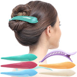 RC ROCHE ORNAMENT 6 Pcs Womens Hair Clip Professional Styling Sectioning Inner Teeth Curve Durable Alligator Duck Bill Jaw Stron