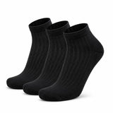 Toe Trends MenS Low Ankle Length Ribbed Socks Daily Wear, Sports & Casual Cotton Socks For Men Free Size | (Pack Of 3)