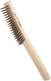 Weiler 44057 0.012 Wire Size, 6 Brush Length, 14 X 11/8 Block Size, 4 X 18 No. Of Rows, 302 Stainless Steel Bristles, Hardw