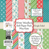 6X6 Pattern Paper Pack Winter Woodland Christmas Card Making Scrapbook Specialty Paper SingleSided 6x6 Collection Inclu