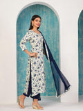 Gosriki Women'S Cotton Blend Printed Straight Kurta With Pant & Dupatta (Gta Navy-Nw-Gs_Xl_Navy Blue_X-Large),Navy Blue,,B0D294FZ8B