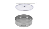 Blue Earth Stainless Steel Sieve Set/Flour Chalni Food Strainers/Atta Chalni/Stainless Steel Net Cover Lid | Multi Purpose Jali