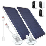 DIANMU Solar Panel Charger for Arlo Essential 2K/2K XL (All 1st/2nd/3rd Gen), EufyCam 2C Pro/2C/3C, with 13FT Weatherproof USB C