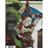 Bucilla The Workshop Christmas Stocking Felt Applique Kit, 18Inch