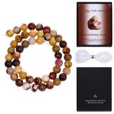 Song Xi 60pcs 6mm Natural Egg Yolk Stone Beads for Jewelry Making, Gemstones Beads Bracelet for Necklace Earring Keychain, with