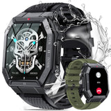 PODOEIL Smart Watch with 1.85'' HD Screen, Fitness Tracker/Bluetooth Call/Sports Mode, Men's Tactical Smart Watches for iOS Andr