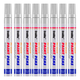 White Paint Markers, 8 Pack Oil-Based Waterproof Quick Dry and Permanent Paint Pen Set for Rocks Painting, Wood, Plastic, Canvas