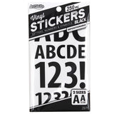 ArtSkills Poster and Bulletin Board Vinyl Letters and Numbers, Black, 1 and 2h, 250/Pack