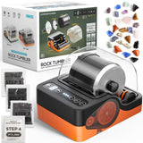 HopeRock Ultra Quiet Rock Tumbler Kit, Rock Polisher with Noise Reduction Cover for Kids, Adults & Rock Collector, 3-Speed Motor