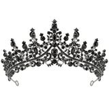 TOBATOBA Black Tiaras and Crowns for Women Gothic Wedding Tiara Black Swan Crown Gothic Halloween Costumes for Women Prom Cosplay Accessories-New