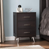 Sei Furniture Owen Modern Storage Nightstand, Black