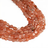 Yochus Irregular Sunstone Beads for Bracelets 8-10mm, Blue Gemstone Bead for Jewelry Making Strand 15 Inch (45-50pcs)