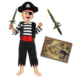 Morph Toddler Kids Pirate Costume Boys Pirate Costume Accessories for Kids Halloween Pirates Outfit Boys, Small