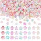 Cheriswelry 180G Acrylic Bead Caps 5-Petal Flower Bead Caps Colorful Floral Loose Spacer Beads End Cap 11x11mm for Bracelet Neck