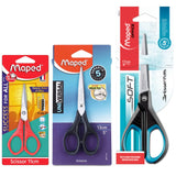 Maped Scissor Combo (Pack of 3) 11cm, 13cm, 17cm| Ergonomic Handles| Daily use mutilpurpose scissors set