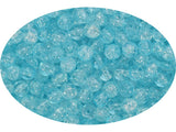 ZHFMLY 1050pcs Lake Blue Crackle Glass Beads Handcrafted Round Lampwork Smooth Loose Beads for Bracelet & DIY Jewelry Making 6mm