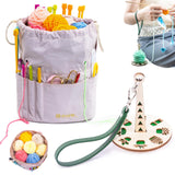 Small Crochet Bag - Drawstring Yarn Storage Bags Yarn for Crocheting - Portable Yarn Bags Organizer for Crocheting Project- Croc
