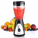 OVENTE Portable Personal Blender for Shakes, Smoothies or Frozen Drinks with 13.5 Oz BPA Free Travel Cup and Lid, Durable Stainl