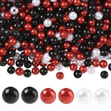 SOFPLATE 1000Pcs 3 Colors Black Acrylic Beads 6mm Plastic Pearl Beads Balls Red White Round Smooth Loose Bubblegum Gum Small Spa
