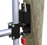 Powerfields TwoWay Lockable Livestock Gate Latch for Farms, Pet Cages, Fences, & Stables (Black)