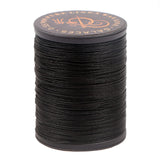 FANDOL 100% Natural Linen Thread Waxed Thread for Bookbingding, Leather Sewing, Beading or Macrame (Black)