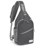 ZOMAKE Sling Bag,Small Crossbody Sling Backpack,Water Resistant Shoulder Daypack for Travel,Anti Thief Chest Bag for Hiking(Blac