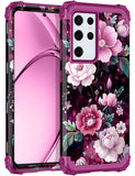 Rancase for Galaxy S21 Ultra Case,Three Layer Heavy Duty Shockproof Protection Hard Plastic Bumper +Soft Silicone Rubber Protect