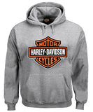 Harley-Davidson Men s Sweatshirt Bar & Shield Hoodie Gray 30296627 (S)-New